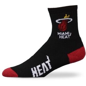 Miami Heat For Bare Feet NBA MVP crew socks basketball. NWOT